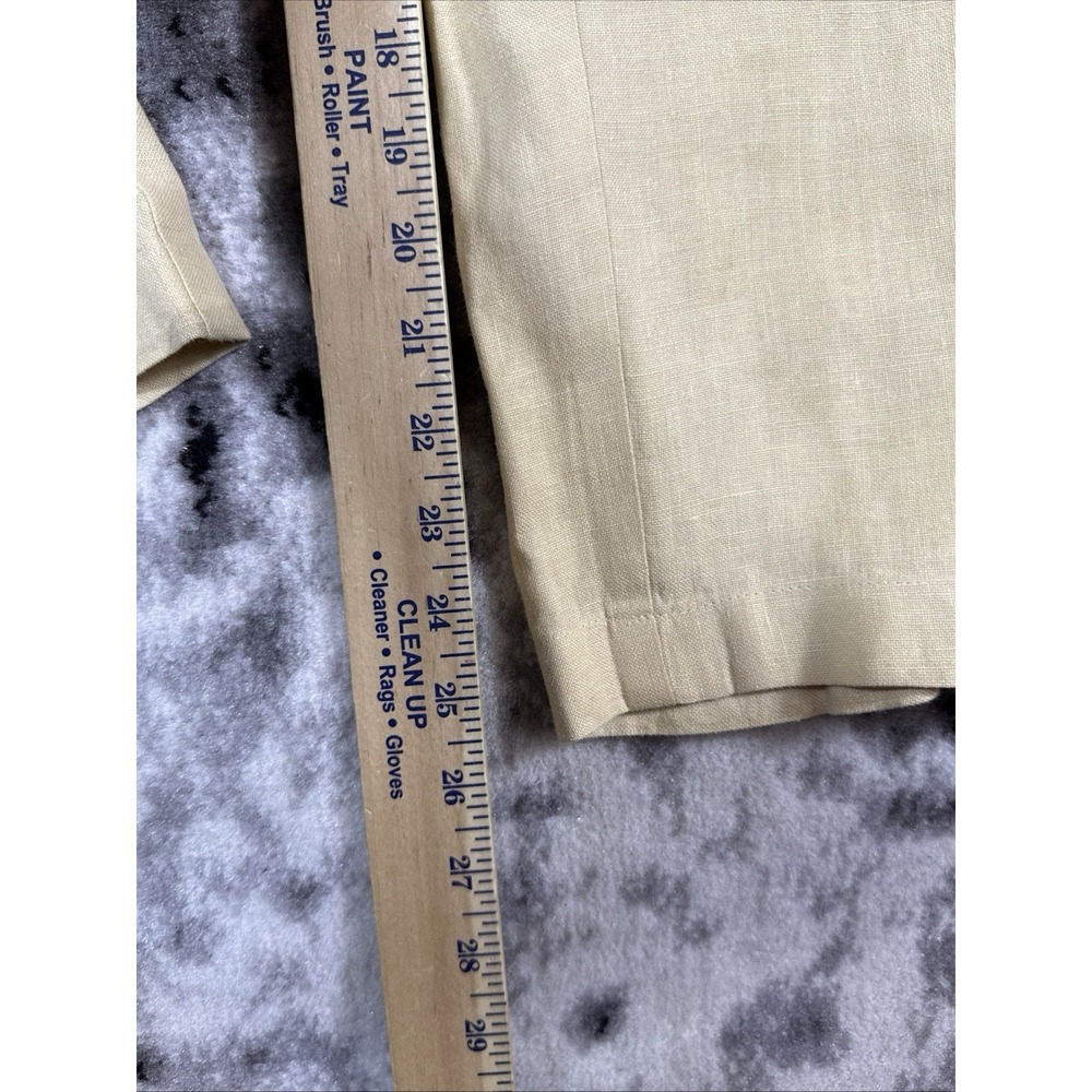 Ralph Ralph Lauren Pants Mens Size 36x25.5 Linen Woven Pale‎ Yellow Comfort - Picture 10 of 14